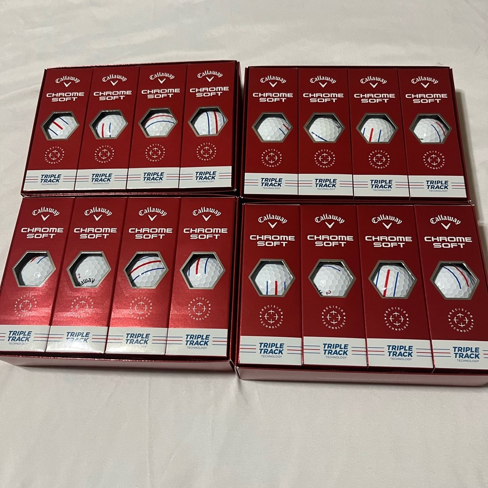 Callaway Chrome Soft Triple Track Golf Balls (4) Dozen 48 Balls BRAND NEW.
